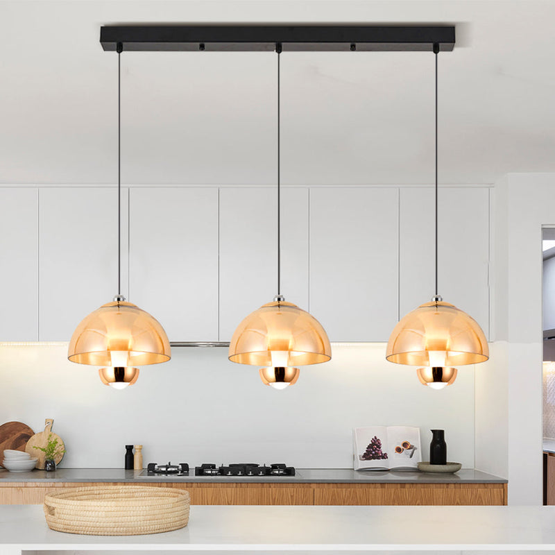 Lámpara colgante de cocina nórdica con 3 cabezas