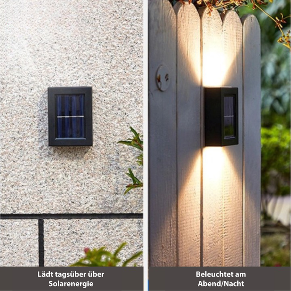 Apliques LED solares inalámbricos de lujo - ¡Crea el ambiente perfecto en tu jardín!