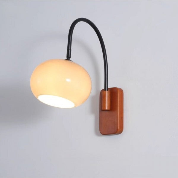 Bauhaus Kaki Svängbar Vägglampa I Glas