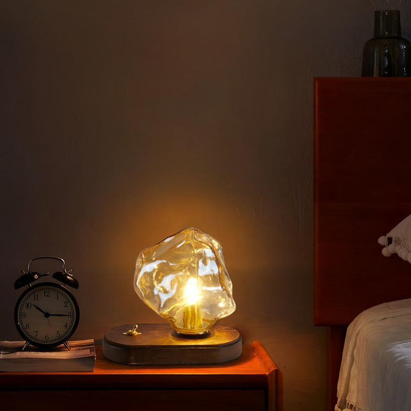 Bordslamp I Glas Med Issten