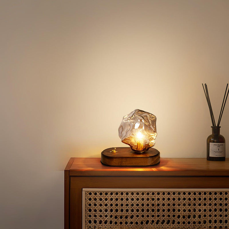 Bordslamp I Glas Med Issten