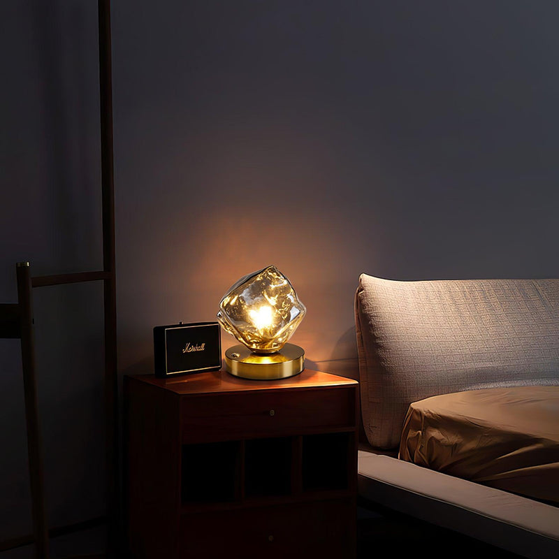 Bordslamp I Glas Med Issten