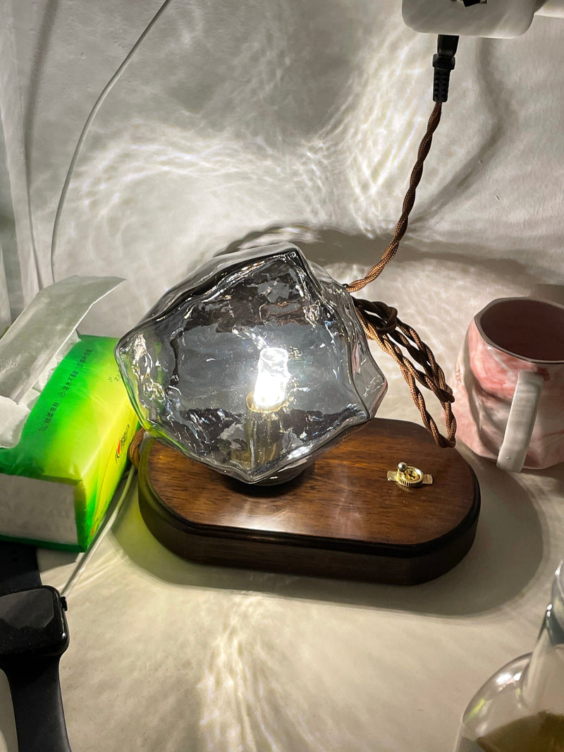 Bordslamp I Glas Med Issten
