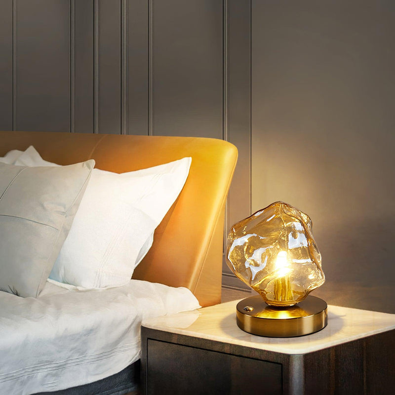 Bordslamp I Glas Med Issten