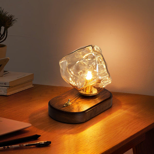 Bordslamp I Glas Med Issten