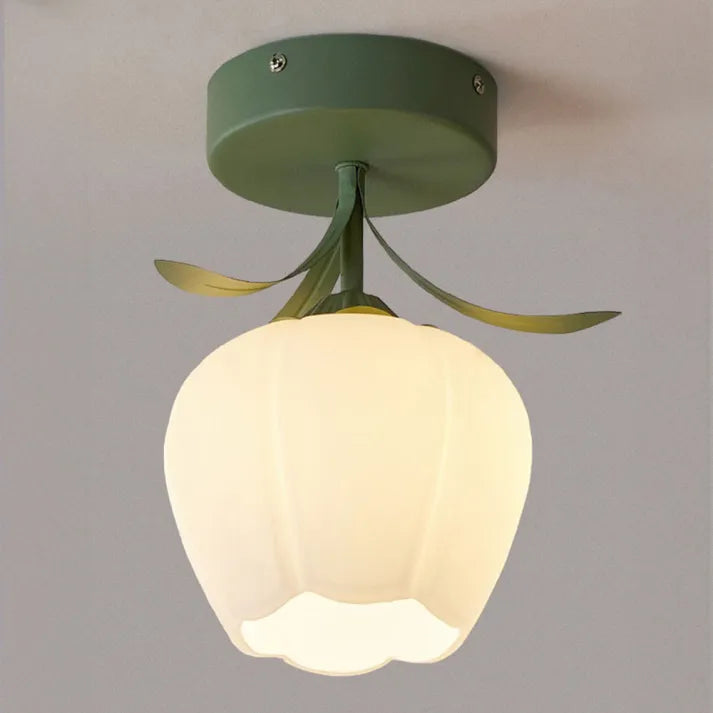 Enkel Tiffany-Taklamp Med Miniblommor