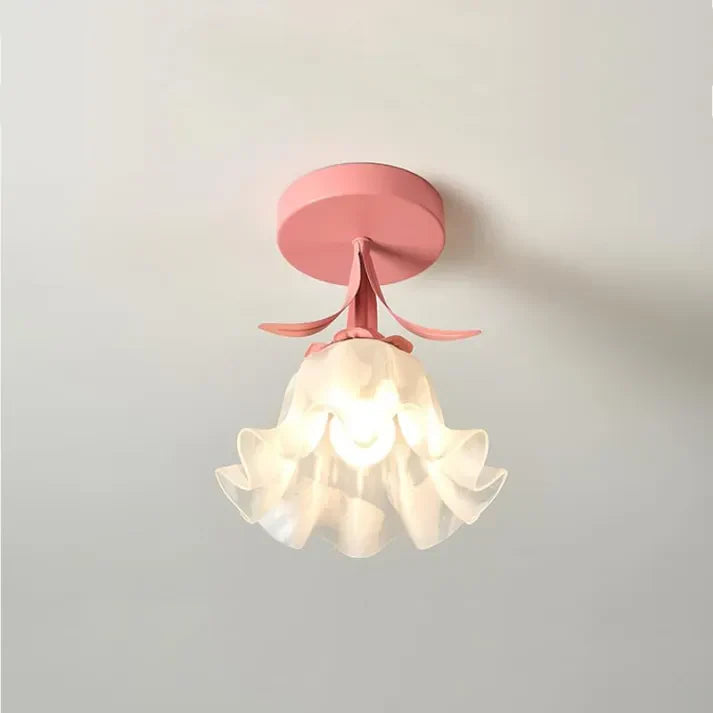 Enkel Tiffany-Taklamp Med Miniblommor