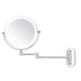 Krom Silver Uppladdningsbar Led-Förstoringsspegel För Smink Och Badrumkrom Silver Uppladdningsbar Led-Förstoringsspegel För Smink Och Badrum