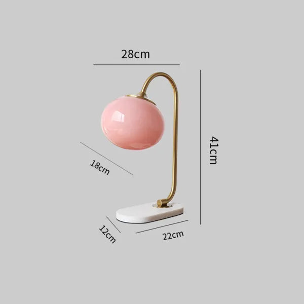 Marshmallow Bordslamp I Metall Och Glas