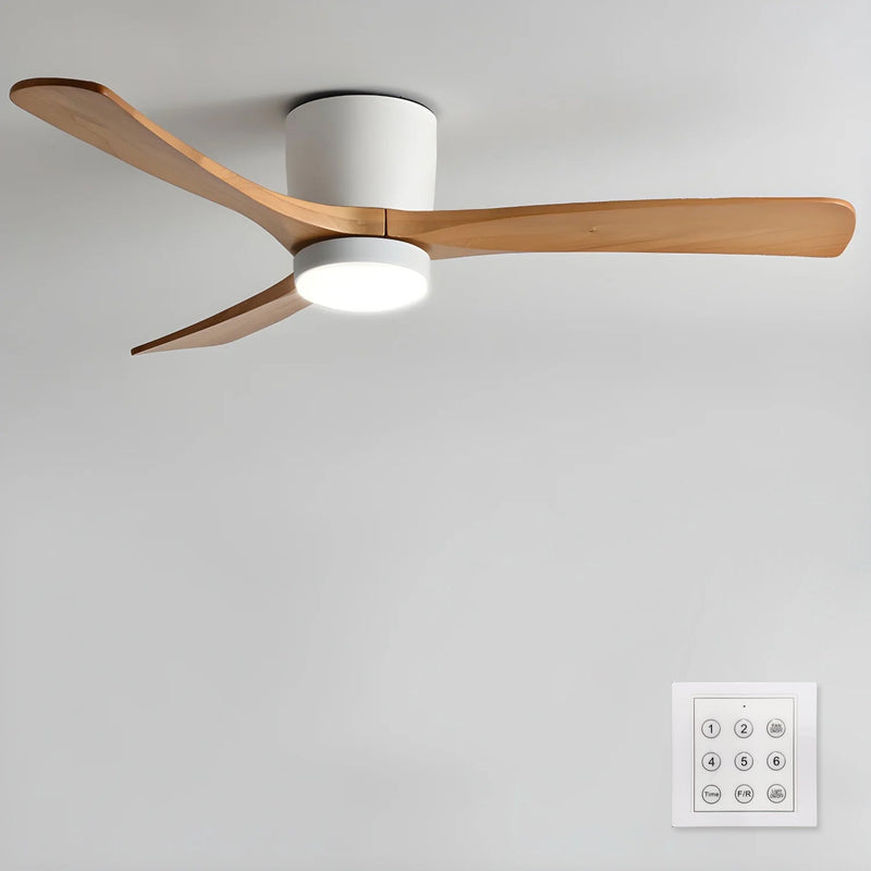 Ventilador de techo de madera