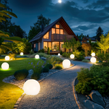 Lámpara esférica solar para jardín