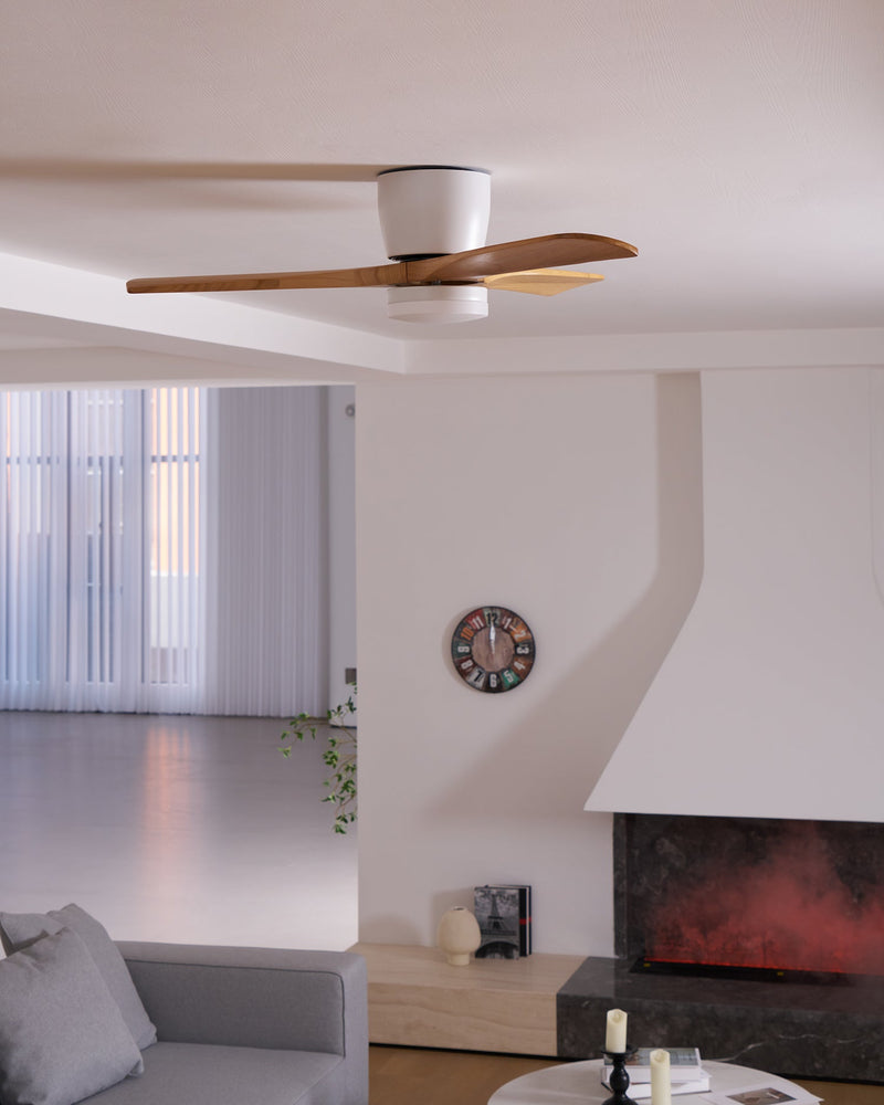 Ventilador de techo de madera