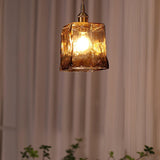 Pendellampa I Brunt Vintage-Glas