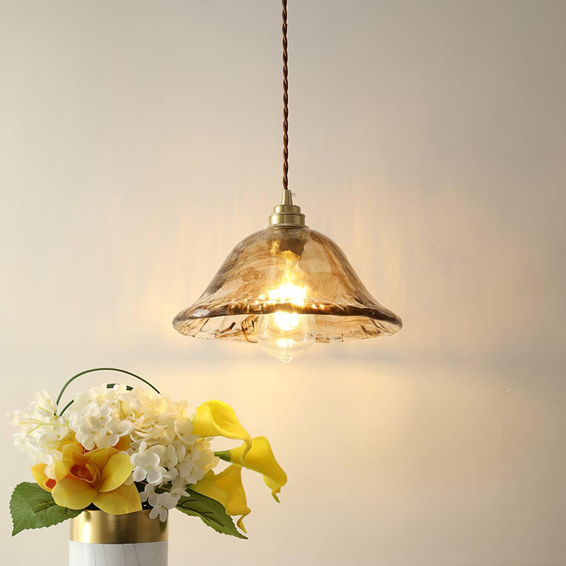 Pendellampa I Brunt Vintage-Glas