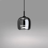 Pendellampa I Nordiskt Svart Glas