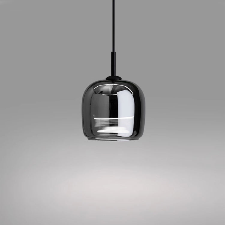 Pendellampa I Nordiskt Svart Glas