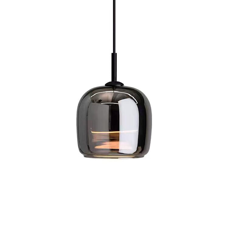 Pendellampa I Nordiskt Svart Glas