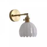 Retro Vägglampa I Glas Med Blomknopp Och Tulpan