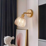 Retro Vägglampa I Glas Med Blomknopp Och Tulpan