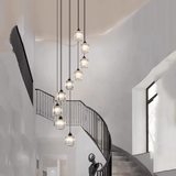 Araña de cristal para la escalera en estilo vintage