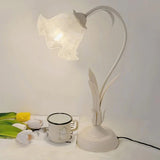 Justerbar Bordslamp Med Blommor Vintage
