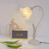 Justerbar Bordslamp Med Blommor Vintage