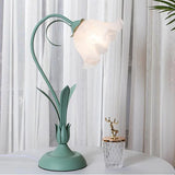 Justerbar Bordslamp Med Blommor Vintage