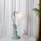 Justerbar Bordslamp Med Blommor Vintage