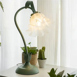 Justerbar Bordslamp Med Blommor Vintage