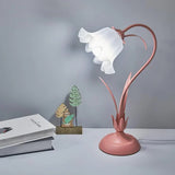 Justerbar Bordslamp Med Blommor Vintage