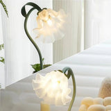 Justerbar Bordslamp Med Blommor Vintage
