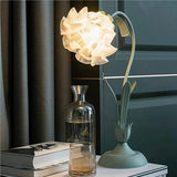 Justerbar Bordslamp Med Blommor Vintage