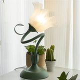Justerbar Bordslamp Med Blommor Vintage