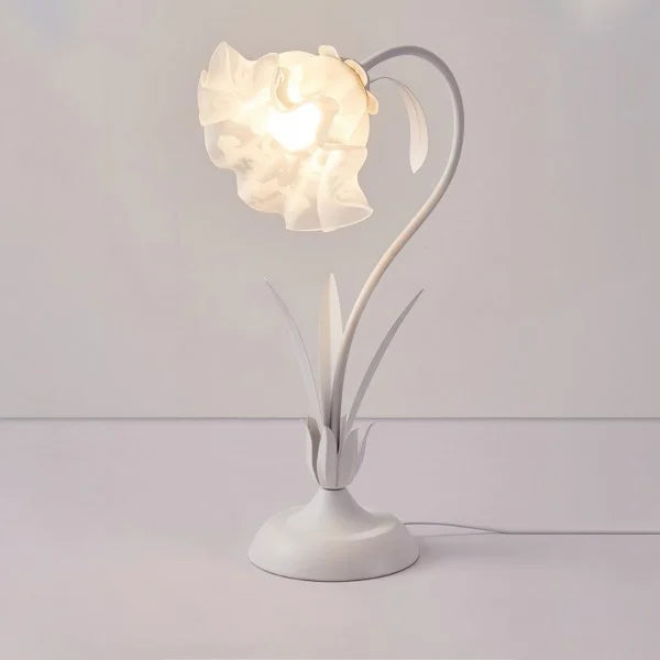 Justerbar Bordslamp Med Blommor Vintage
