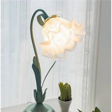 Justerbar Bordslamp Med Blommor Vintage
